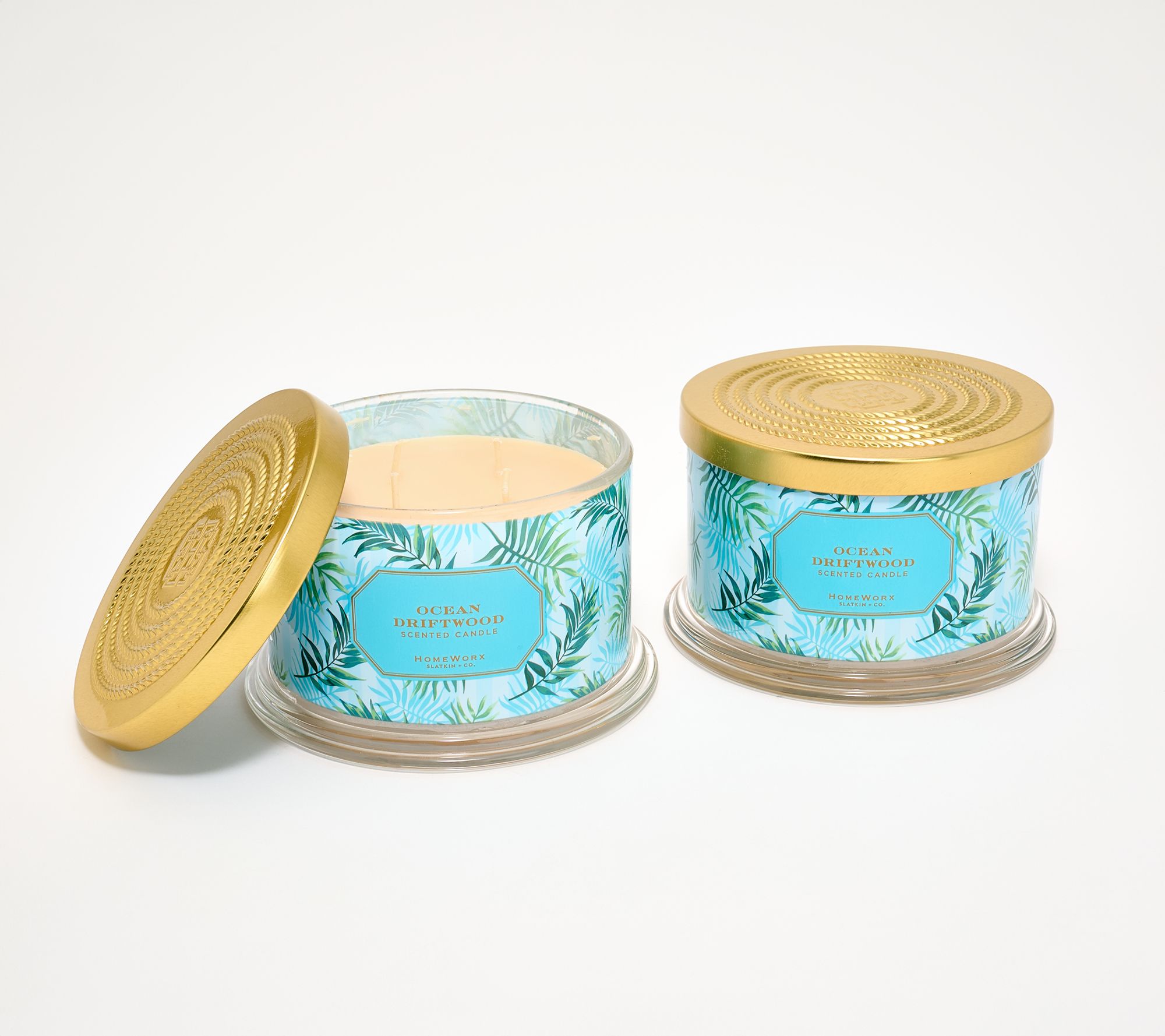"As Is" HomeWorx by Slatkin + Co. S/2 Tropical Vacation Candle