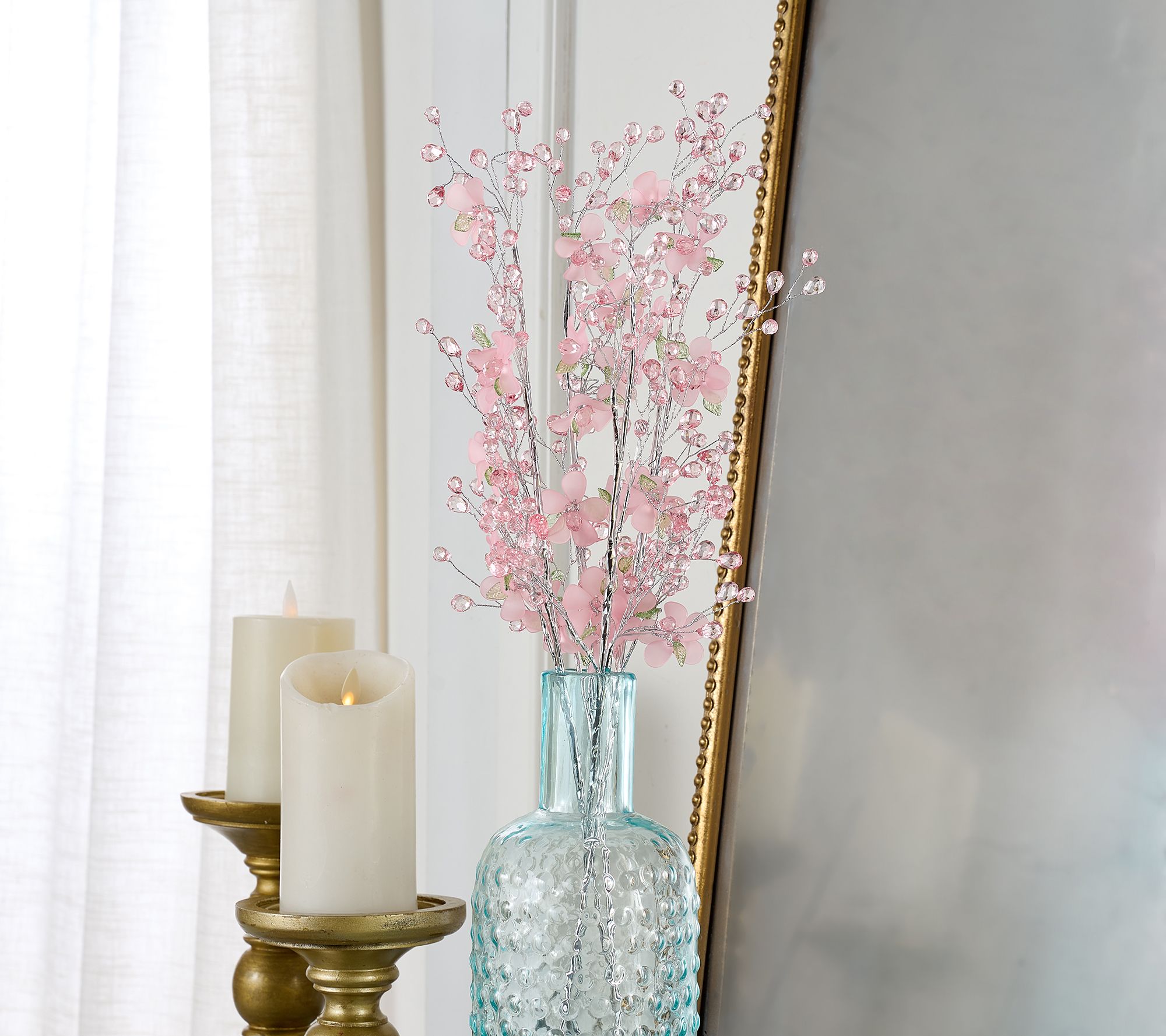 "As Is" Set of 4 Frosted Flower and Faceted Bead Picks -Valerie