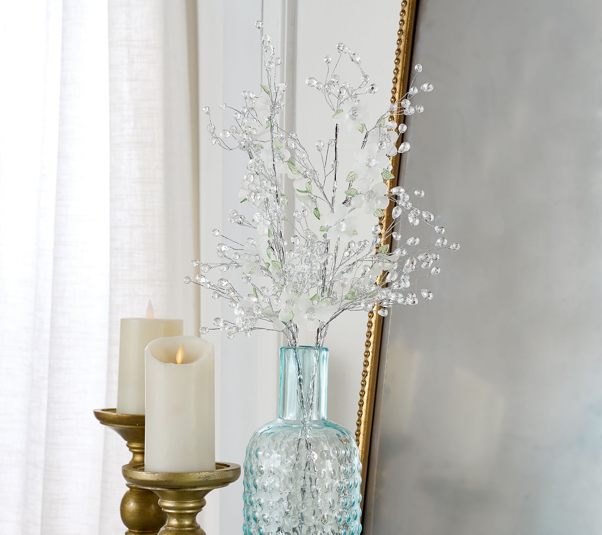 "As Is" Set of 4 Frosted Flower and Faceted Bead Picks -Valerie