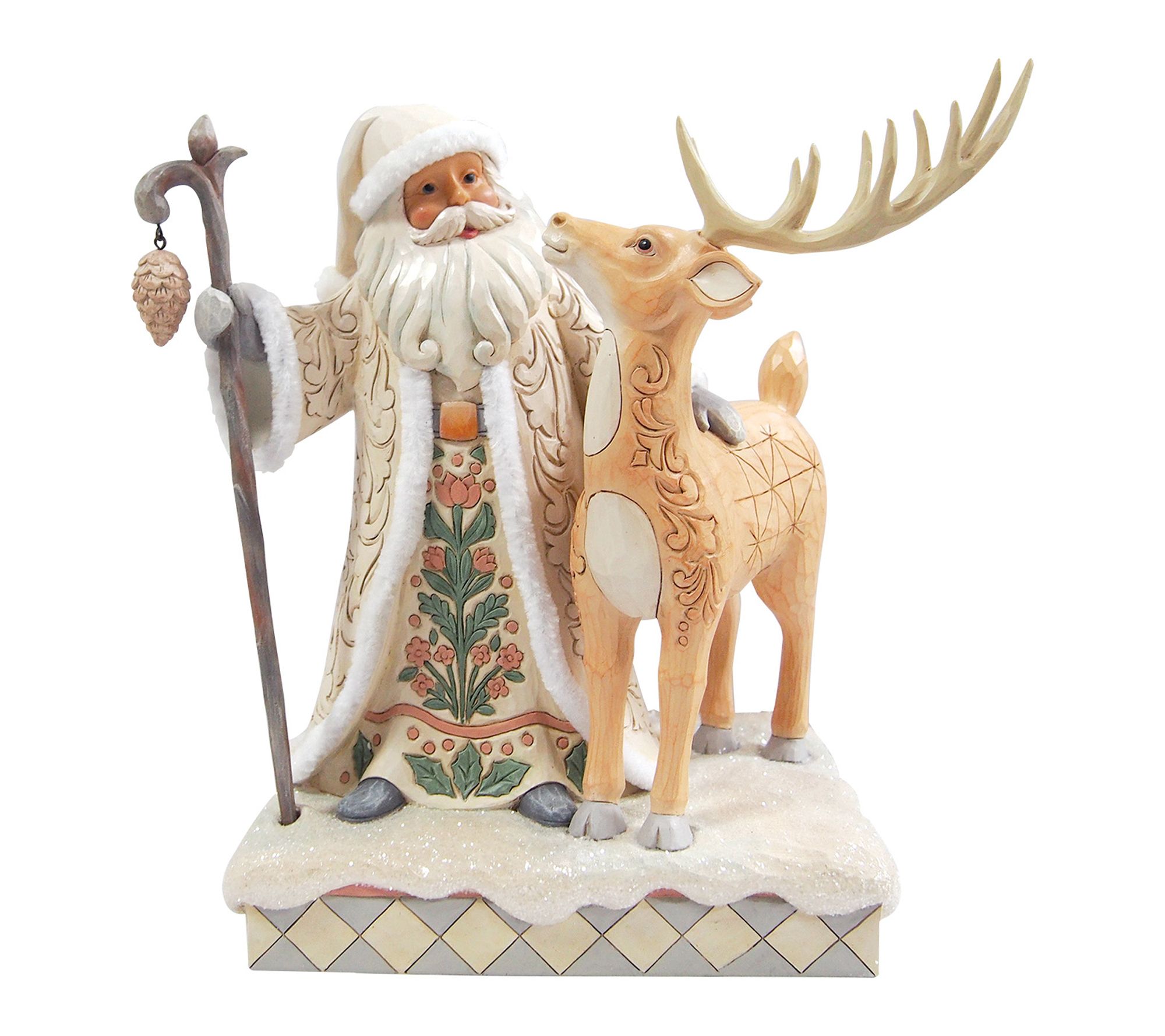 Jim Shore Heartwood Creek Woodland Santa with Buck Figurine