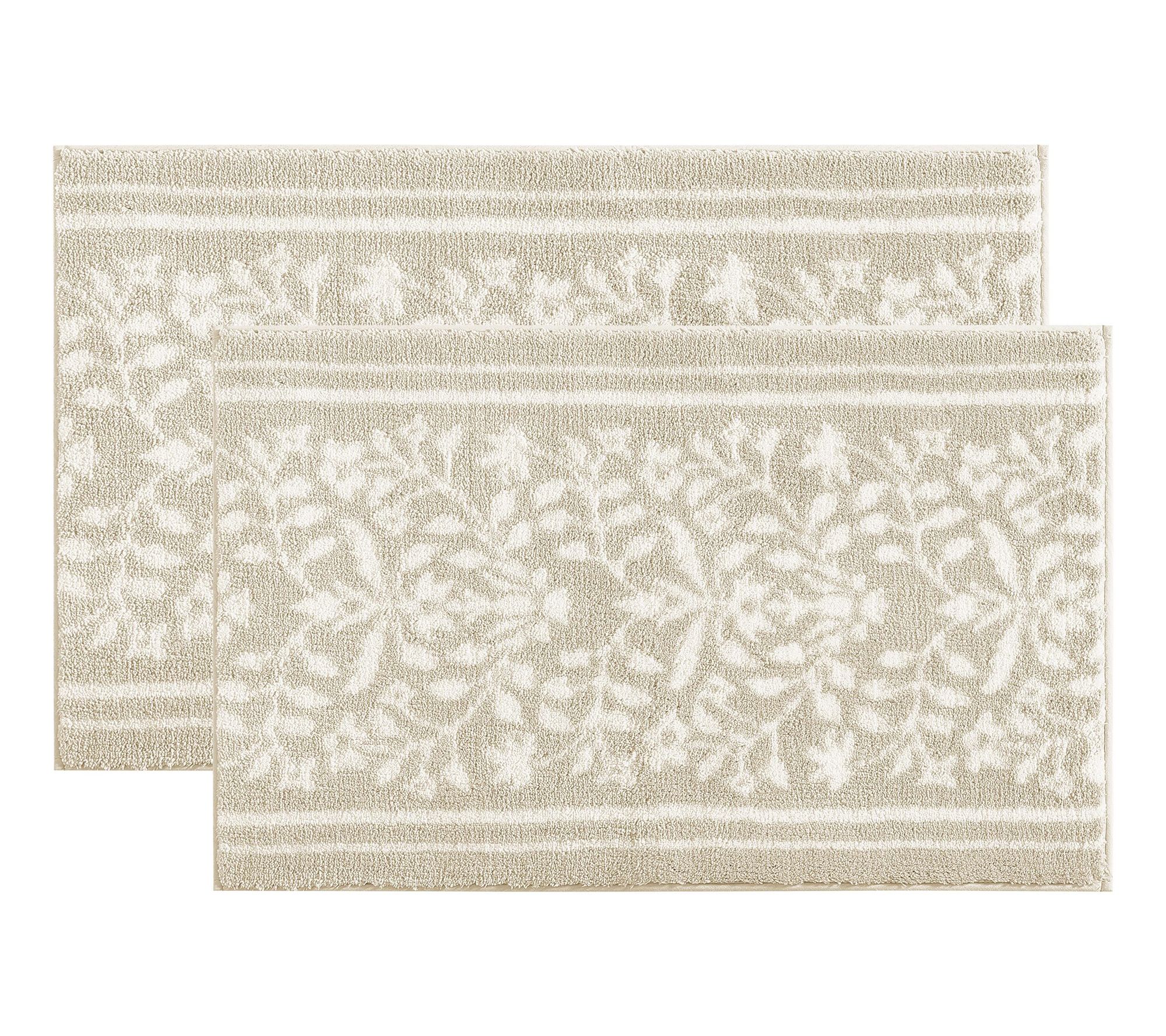  Martha Everyday Floral Vines Light Beige 30X20Bath Rug