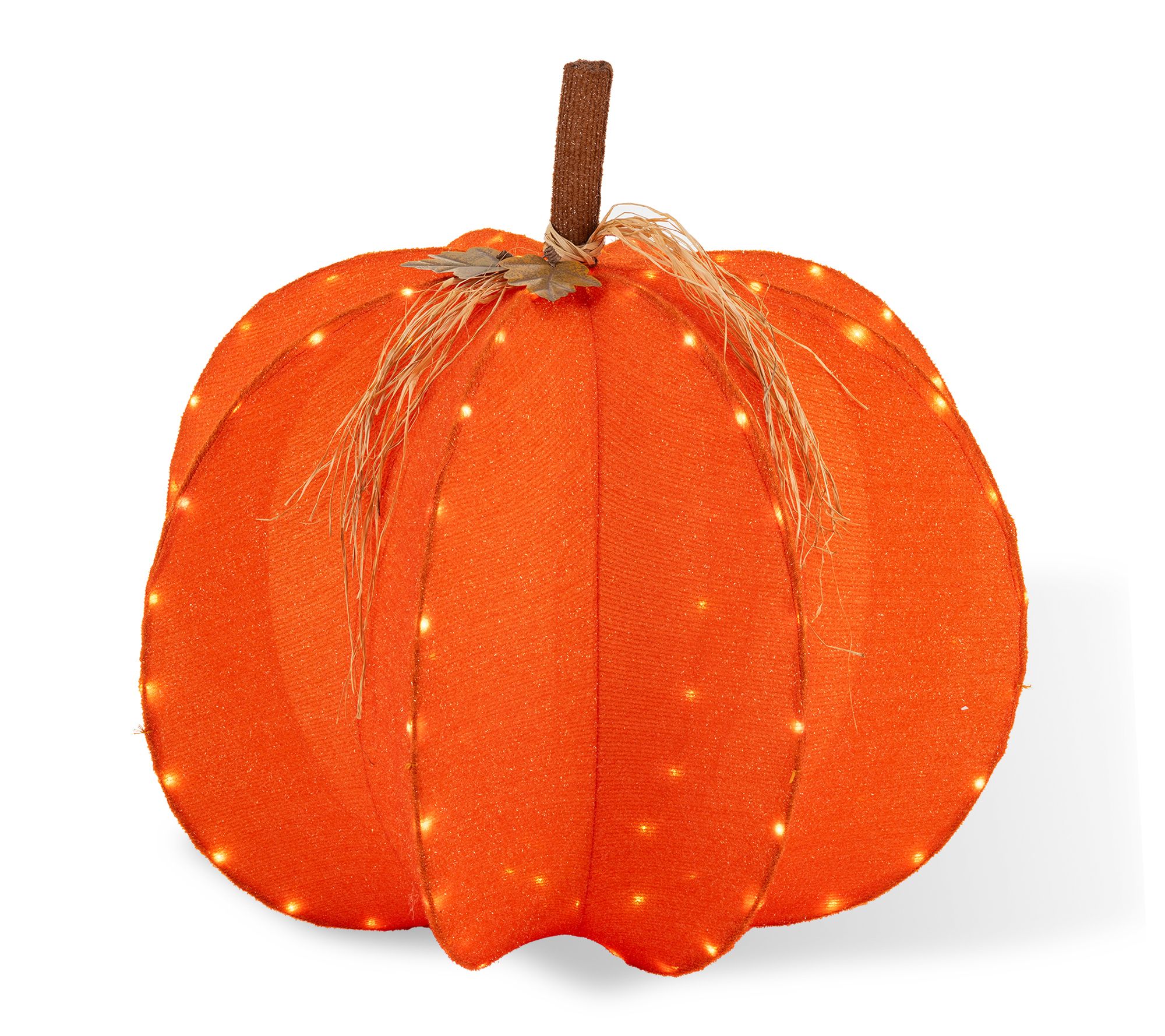 Glitzhome 32"H Fall 3D Lighted Foldable Pumpkin Outdoor Decor