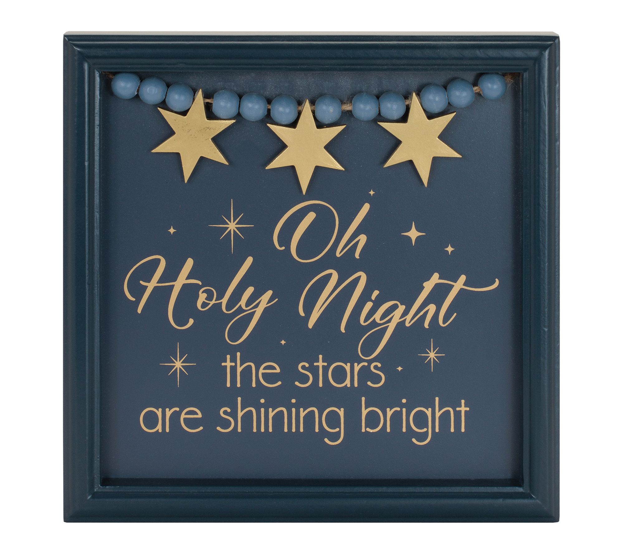 Melrose O Holy Night Star Quote Plaque 7.75"SQ