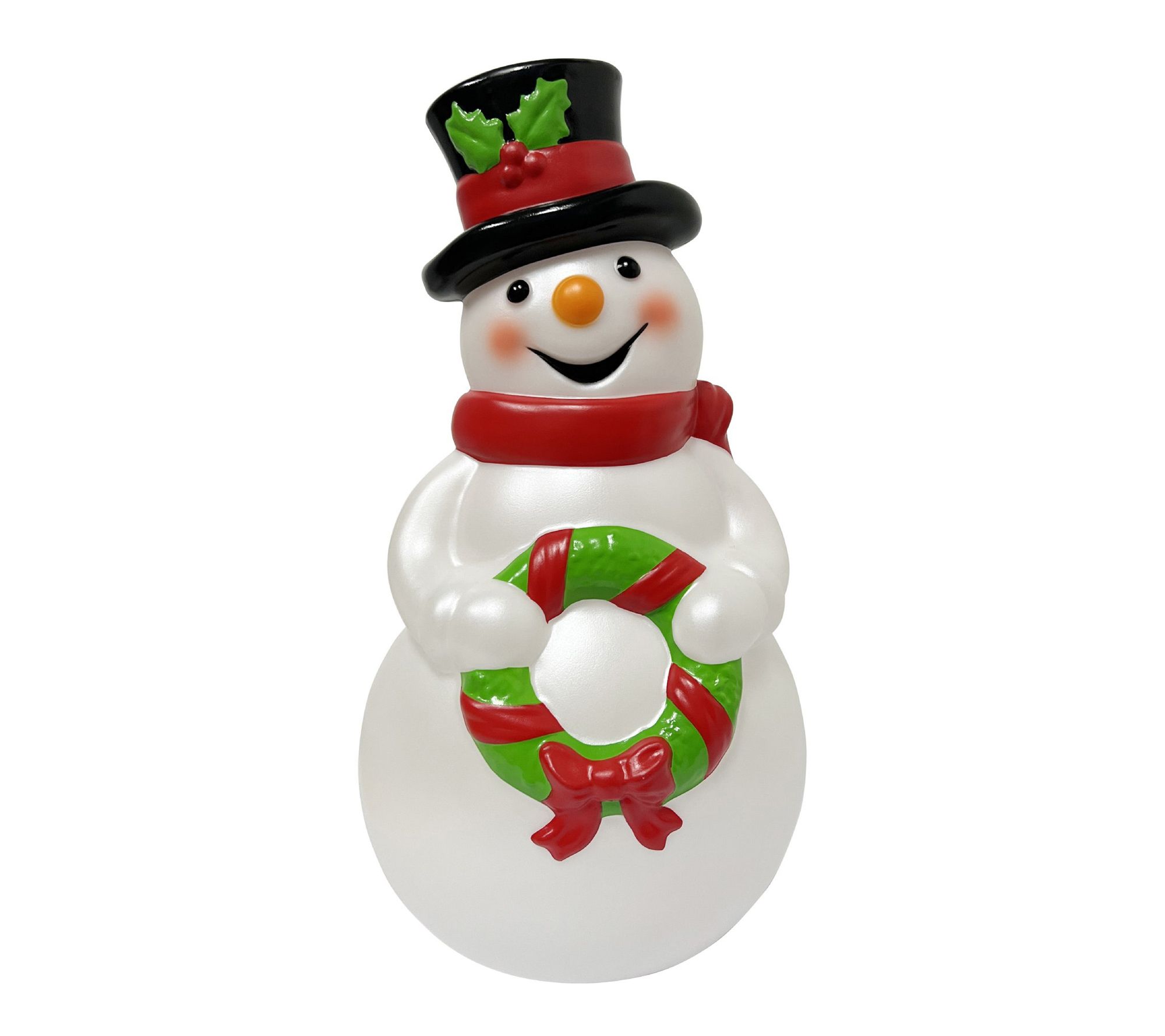 Fraser Hill Farm 24.8-in. Snowman holding Wreath Blow Mold