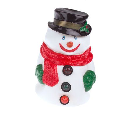 plays jingle bells Details about   Christmas House Motion Sensor Snowman  Lights change color 