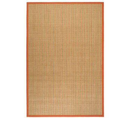 Serenity Stripe Natural Fiber Sisal 6' x 9' Rugwith Border