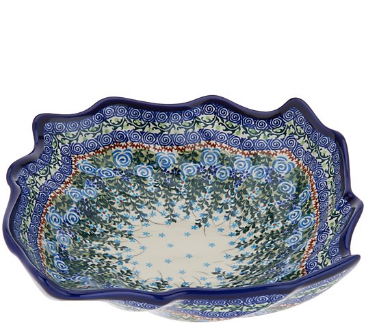 Lidia's Polish Pottery Hand-Painted 10" Swirl Bowl