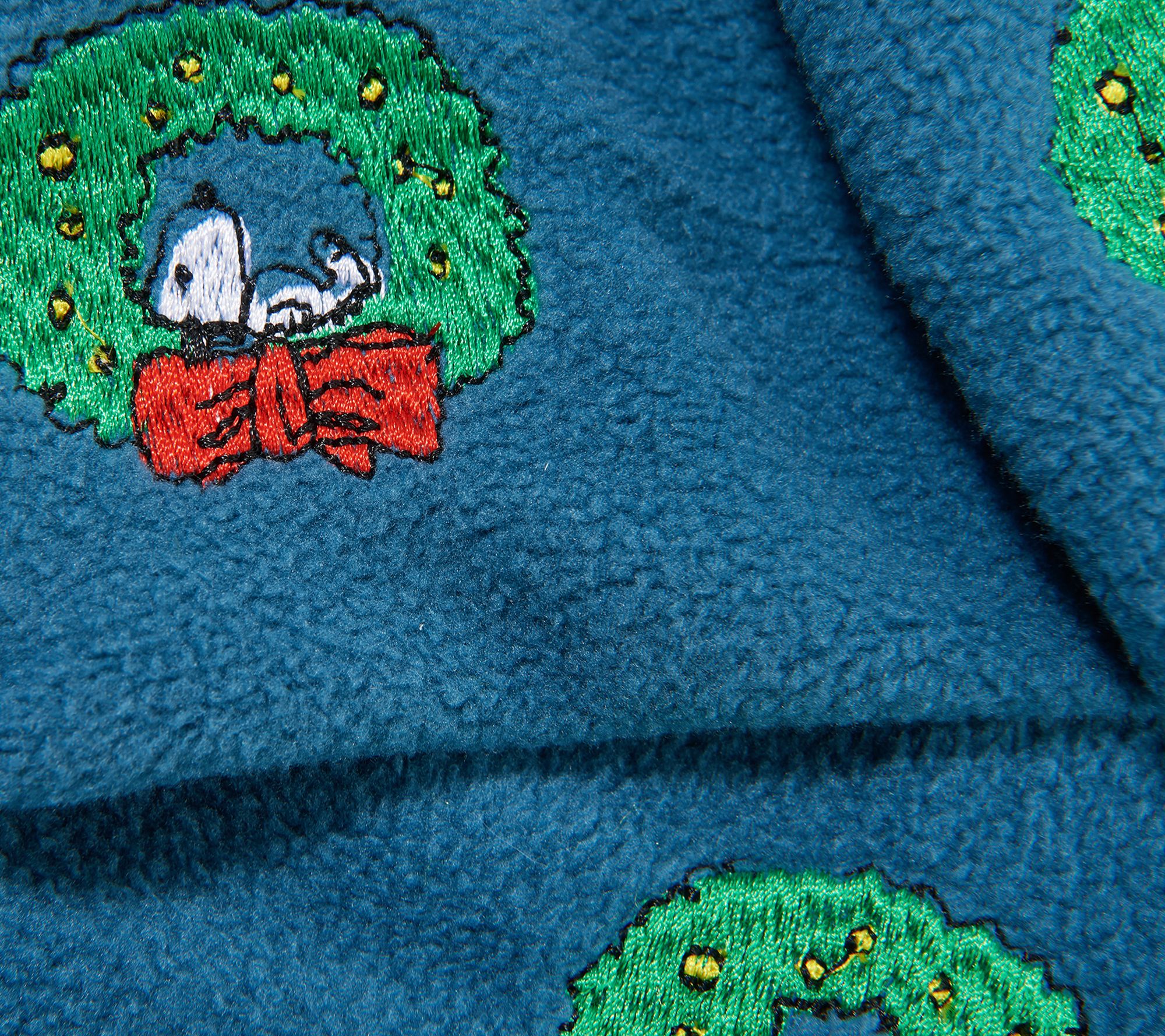 Malden Mills Polar Fleece Sheet Set with Peanuts Embroidery - FL - QVC.com