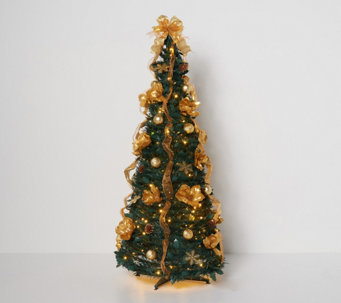 Barbara King 5' Pre-Lit Holiday Floral Pop Up Tree - H227505