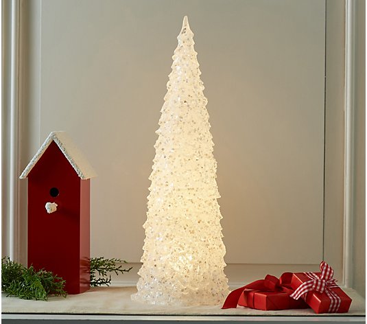 21" Illuminated Glistening Tree w/Clear & Color Morph Lights by Valerie