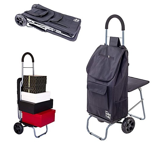 dbest products Trolley Dolly with Seat