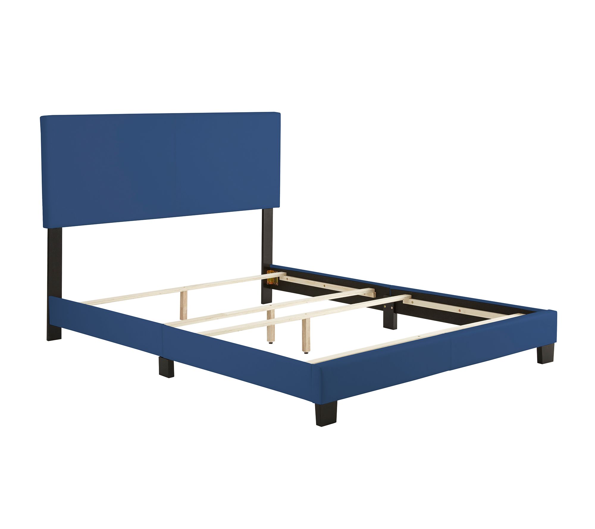 Felicia Faux Le ather Upholster ed Twin Bed Fra me