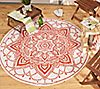 Design Imports Reversible Boho Floral Outdoor R ug 5' Round, 7 of 7