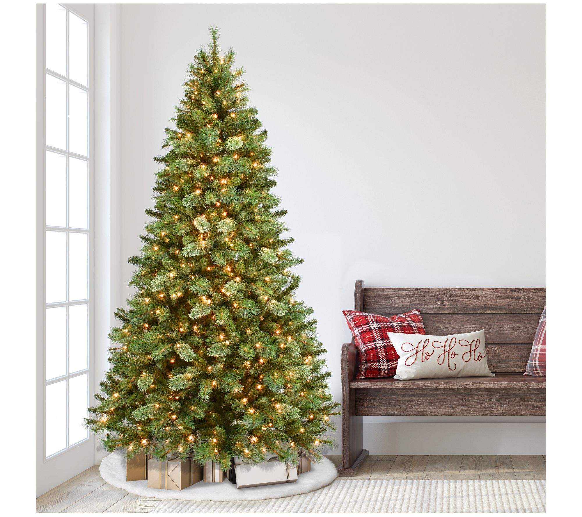 Puleo 7.5' Pre-Lit Teton Pine Artificial Christmas Tree - QVC.com