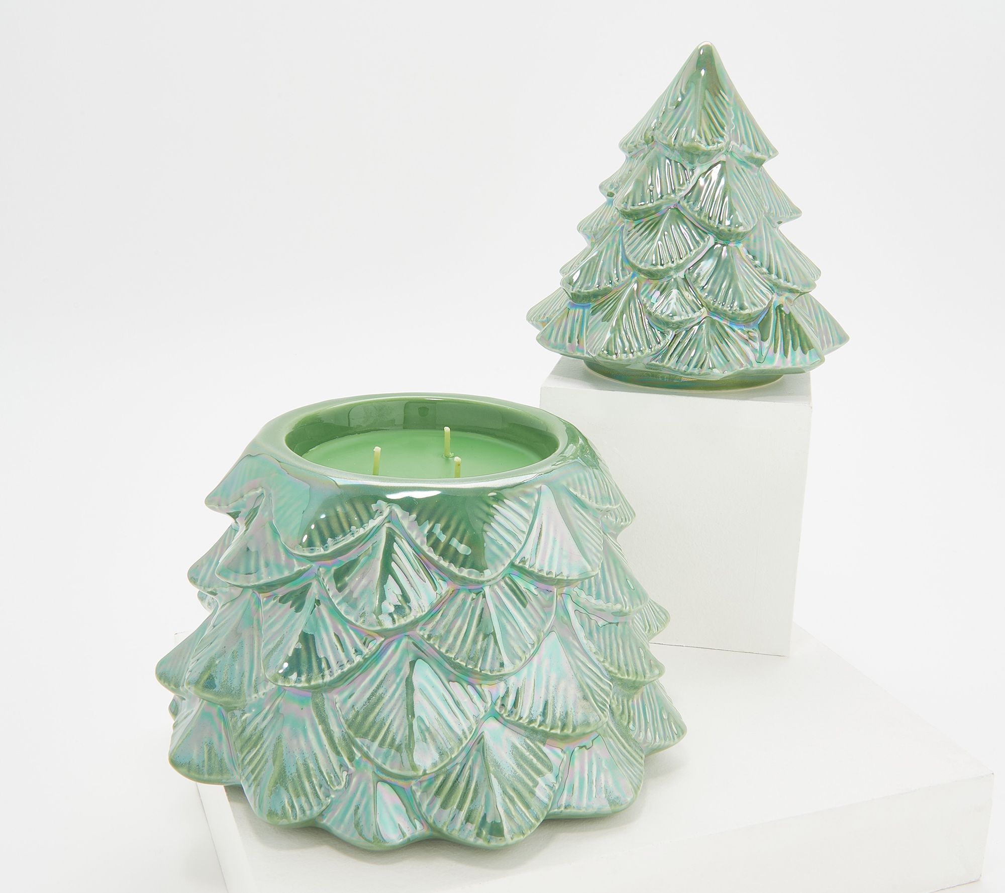 As Is HomeWorx By Harry Slatkin Ceramic 14 Oz Tree Candle QVC Com   H242305.001