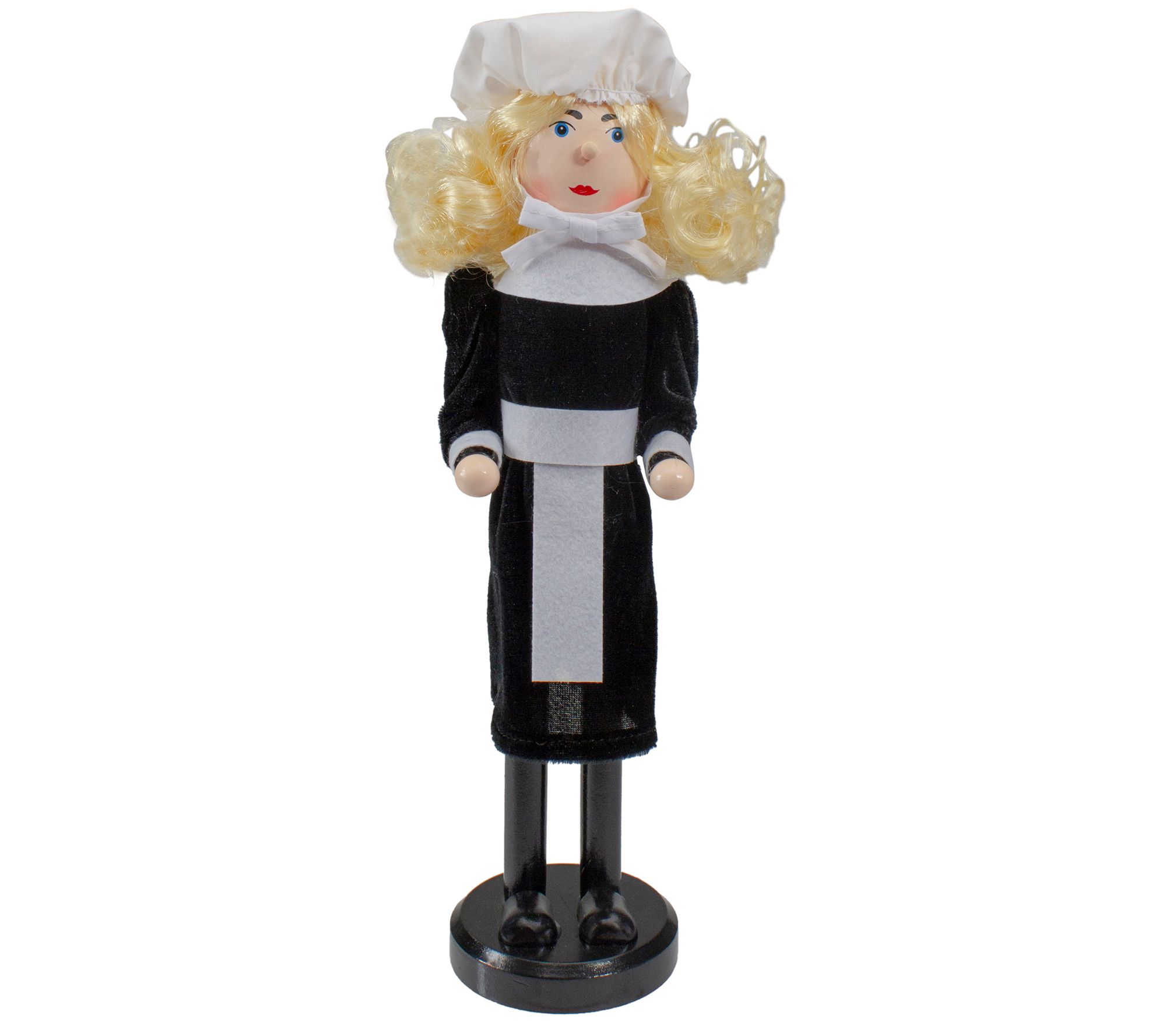 Northlight pilgrim woman wooden nutcracker