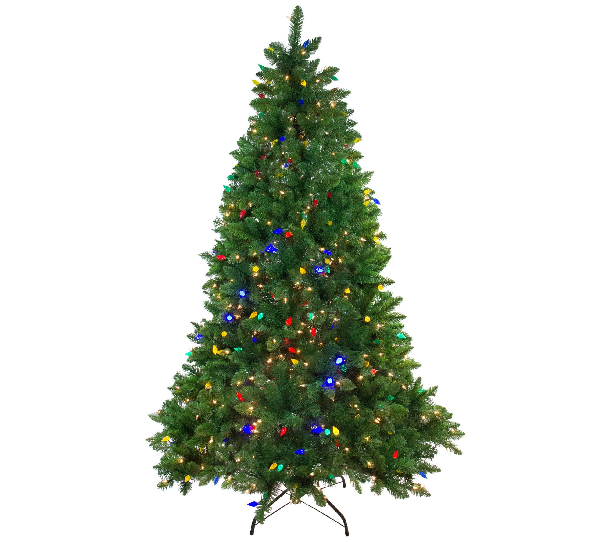 6.5' Medium Huron Pine Christmas Tree - Multicolor Lights