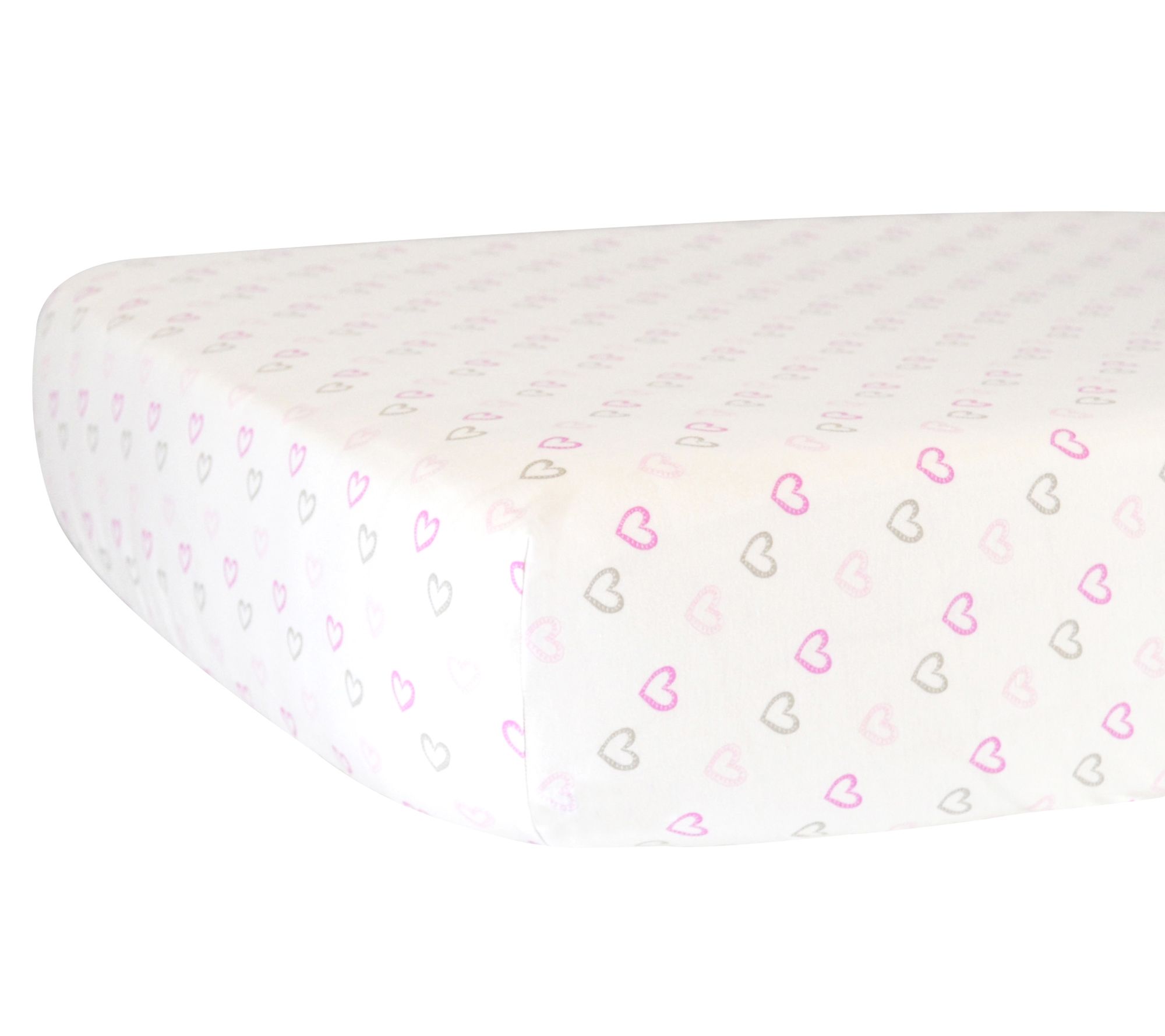 Hello Spud True Hearts Fitted Crib Sheet