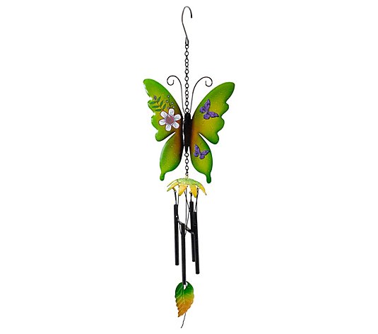 Northlight 15.75" Metal Butterfly Outdoor Garden Windchime
