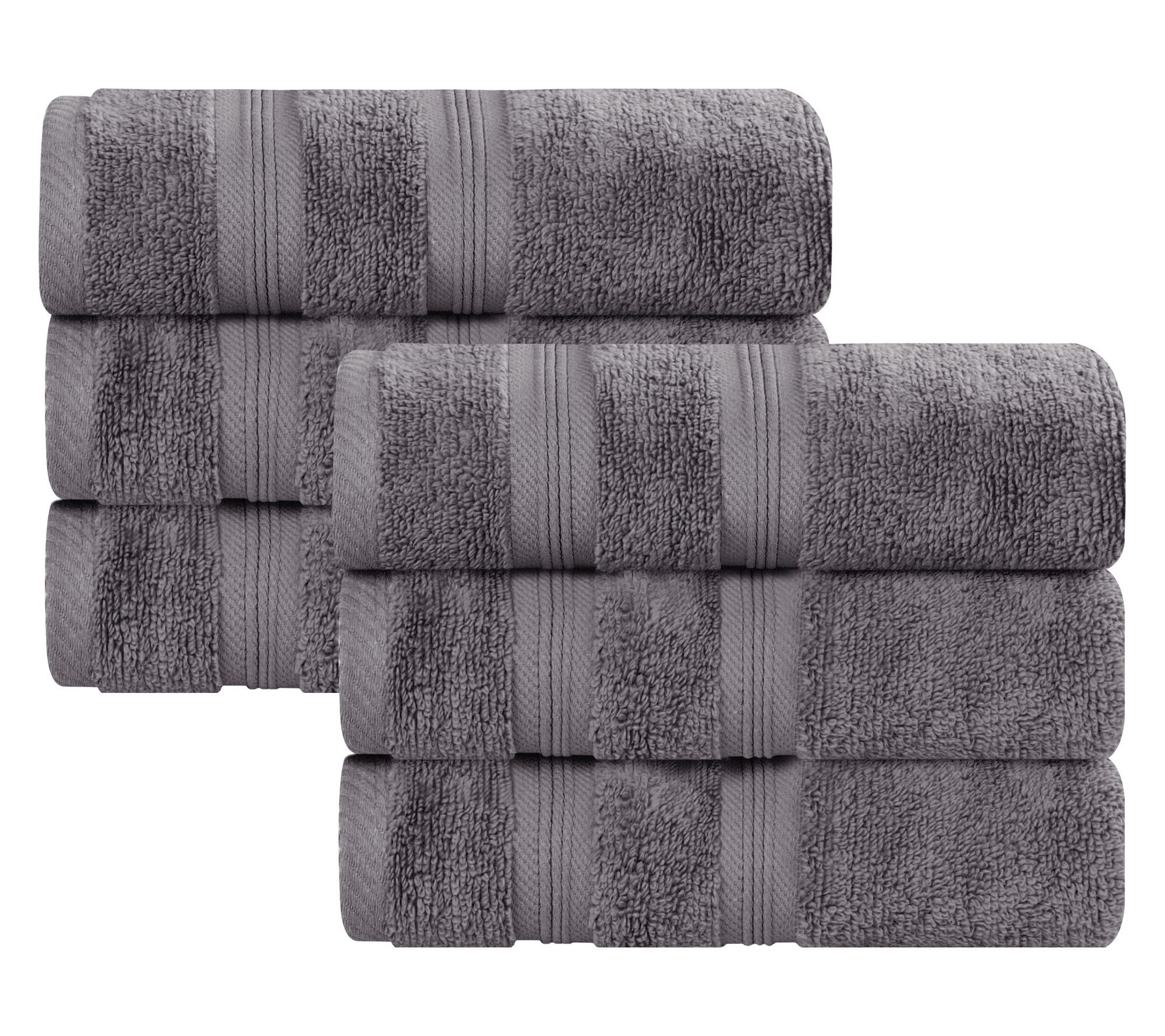 Superior Cotton 6-Piece Zero-Twist Quick-Drying Hand Towel Set