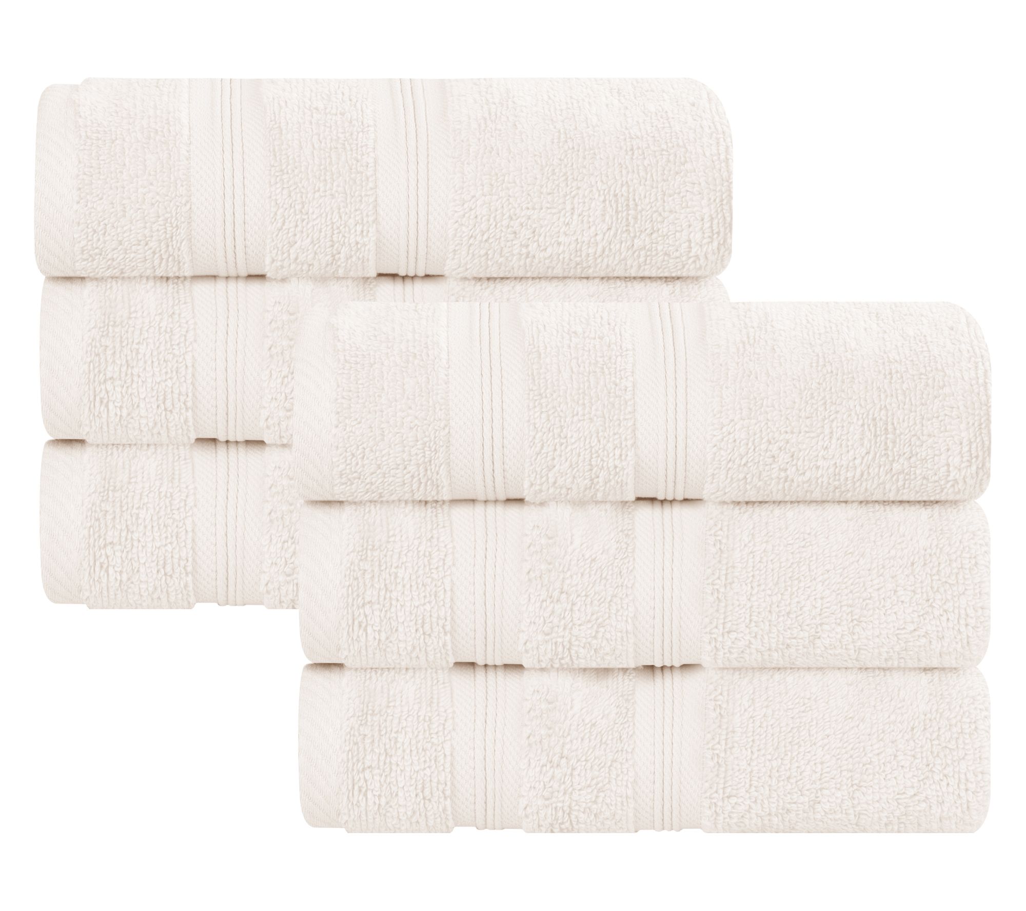 Superior Cotton 6-Piece Zero-Twist Quick-Drying Hand Towel Set