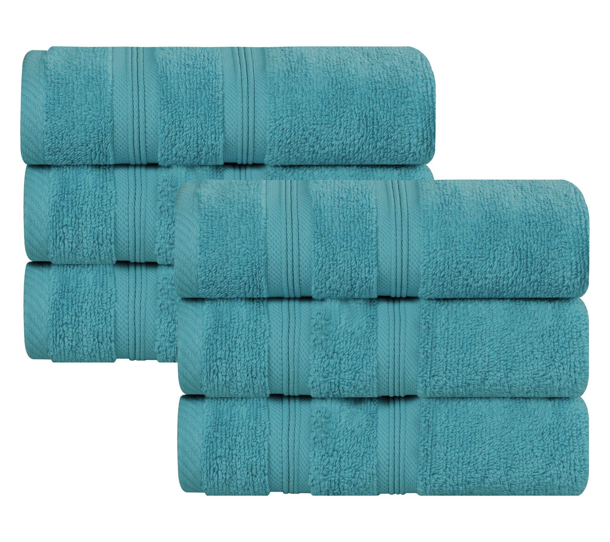 Superior Cotton 6-Piece Zero-Twist Quick-Drying Hand Towel Set