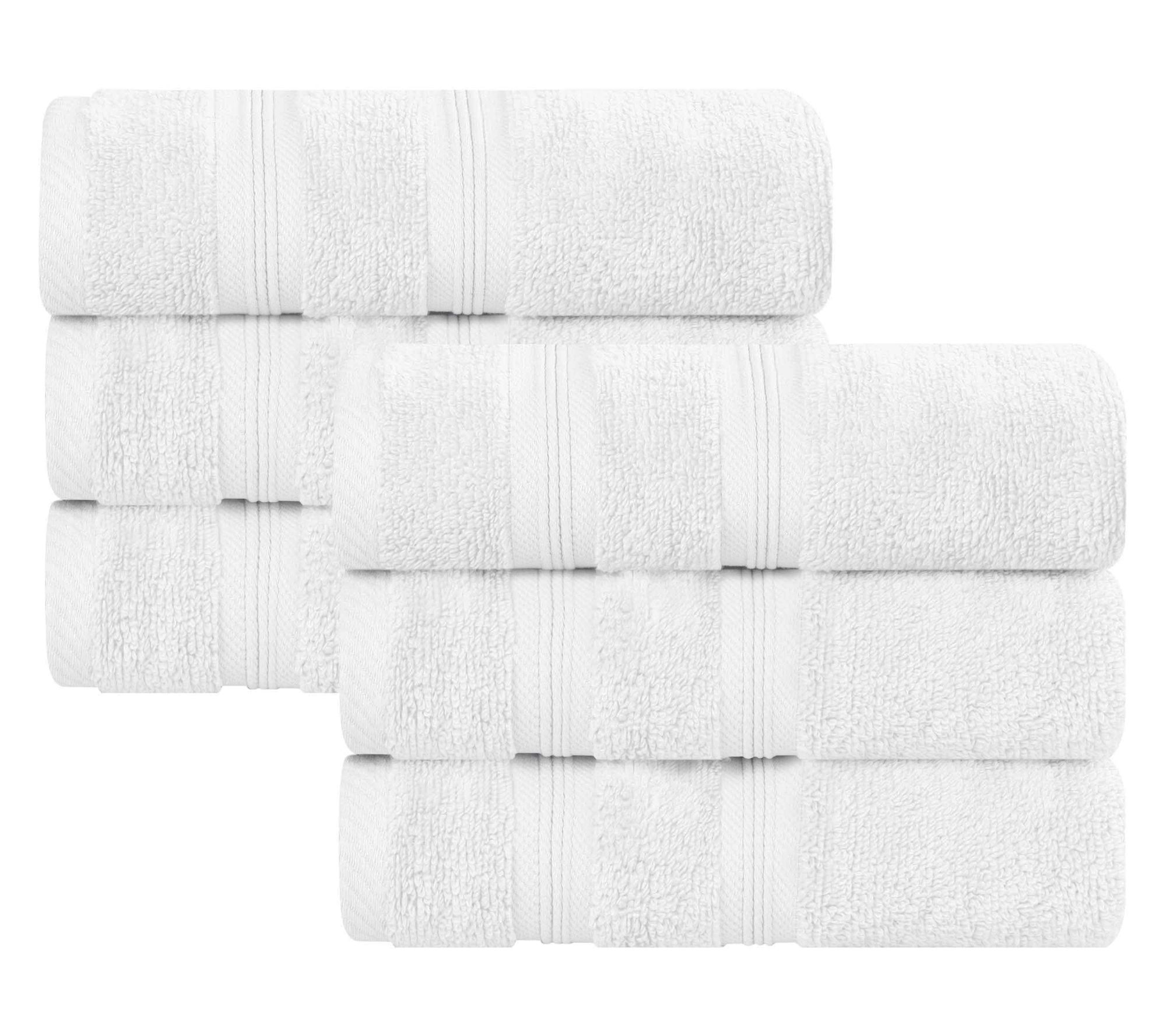 Superior Cotton 6-Piece Zero-Twist Quick-Drying Hand Towel Set