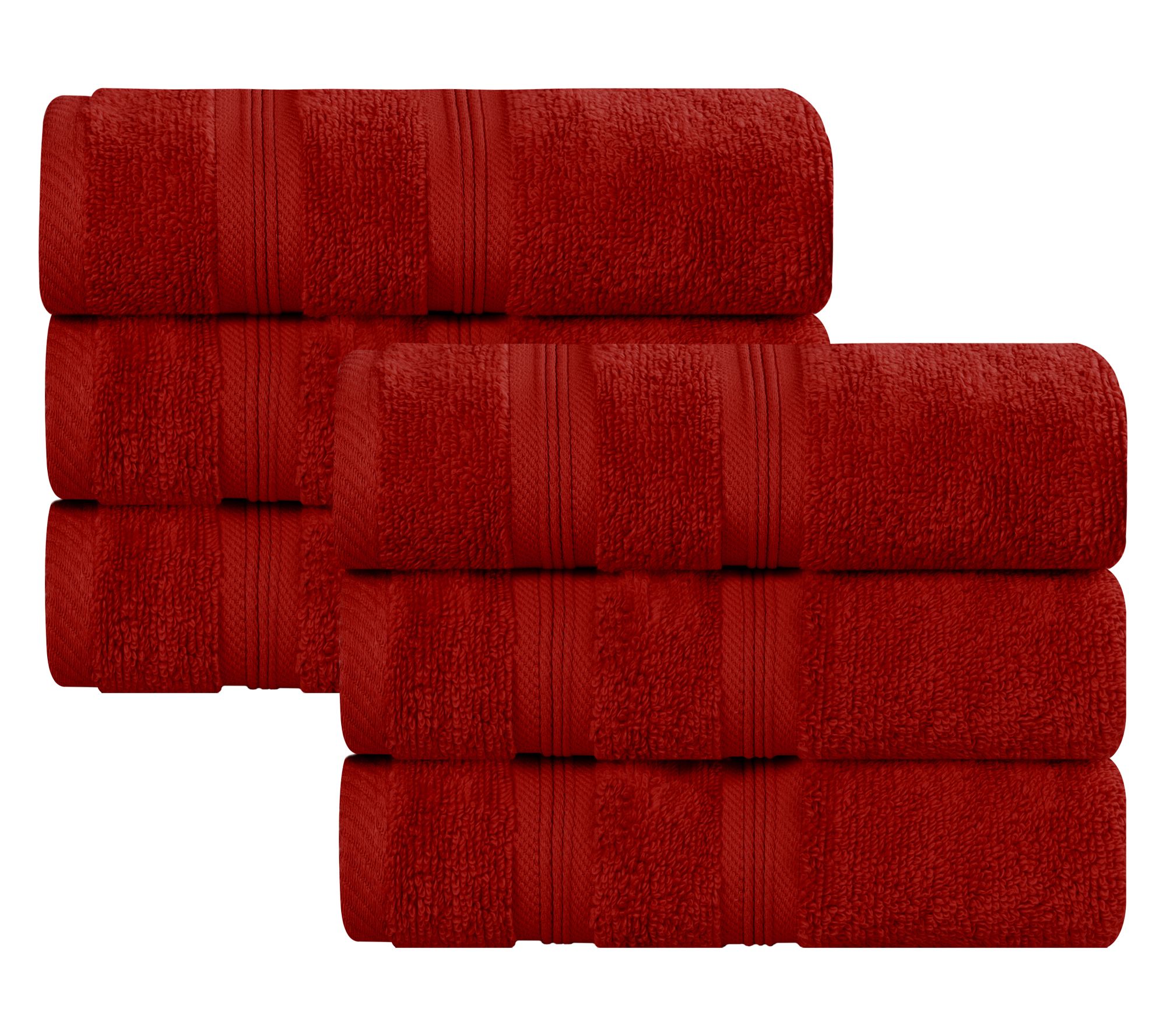 Superior Cotton 6-Piece Zero-Twist Quick-Drying Hand Towel Set