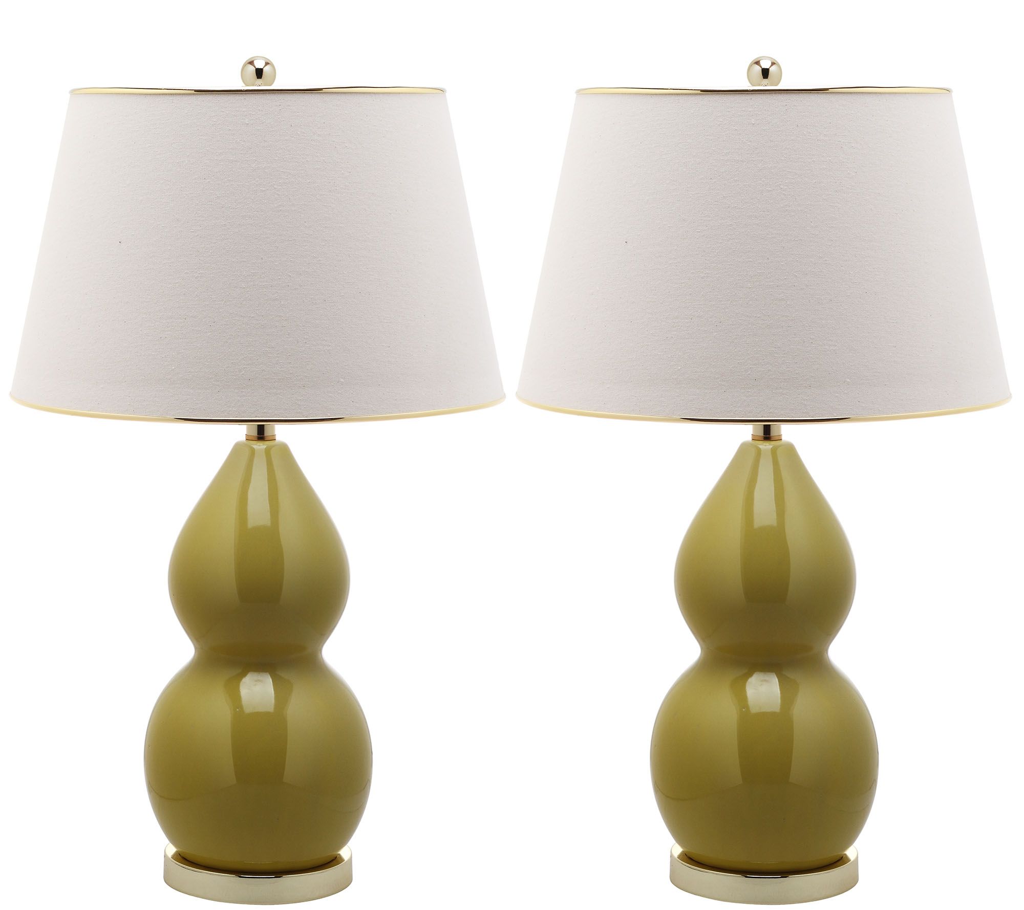 Safavieh Set of 2 Jill Two-Gourd Table Lamps