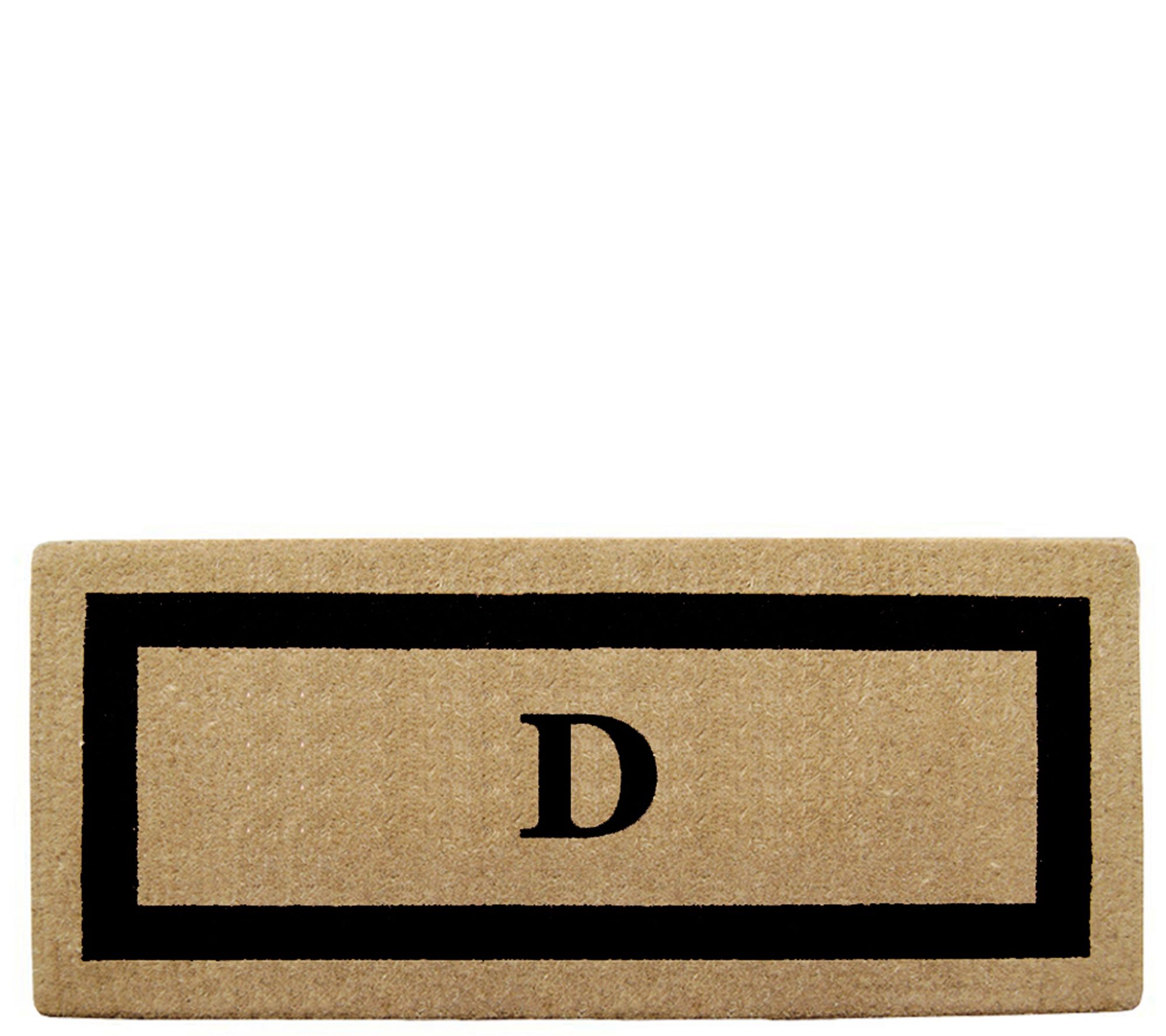Nedia Home Monogrammed Heavy-Duty 24" x 57" Coir Doormat