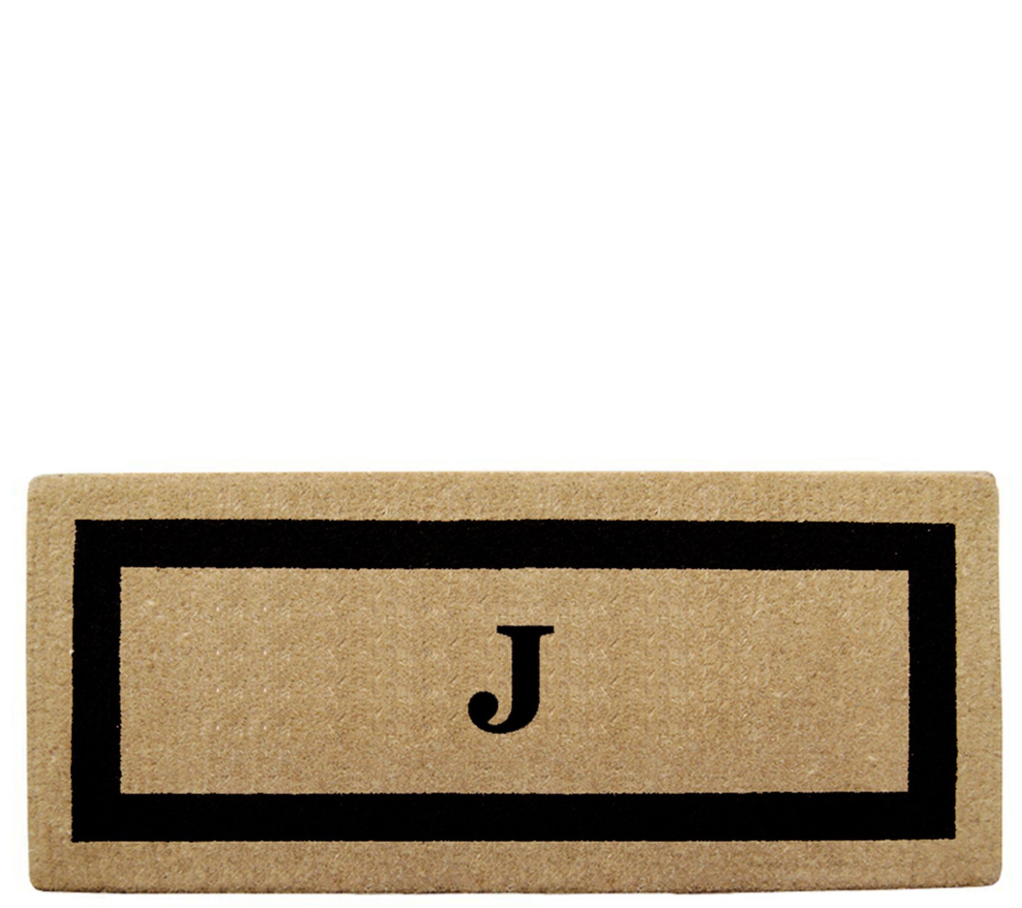 Nedia Home Monogrammed Heavy-Duty 24" x 57" Coir Doormat