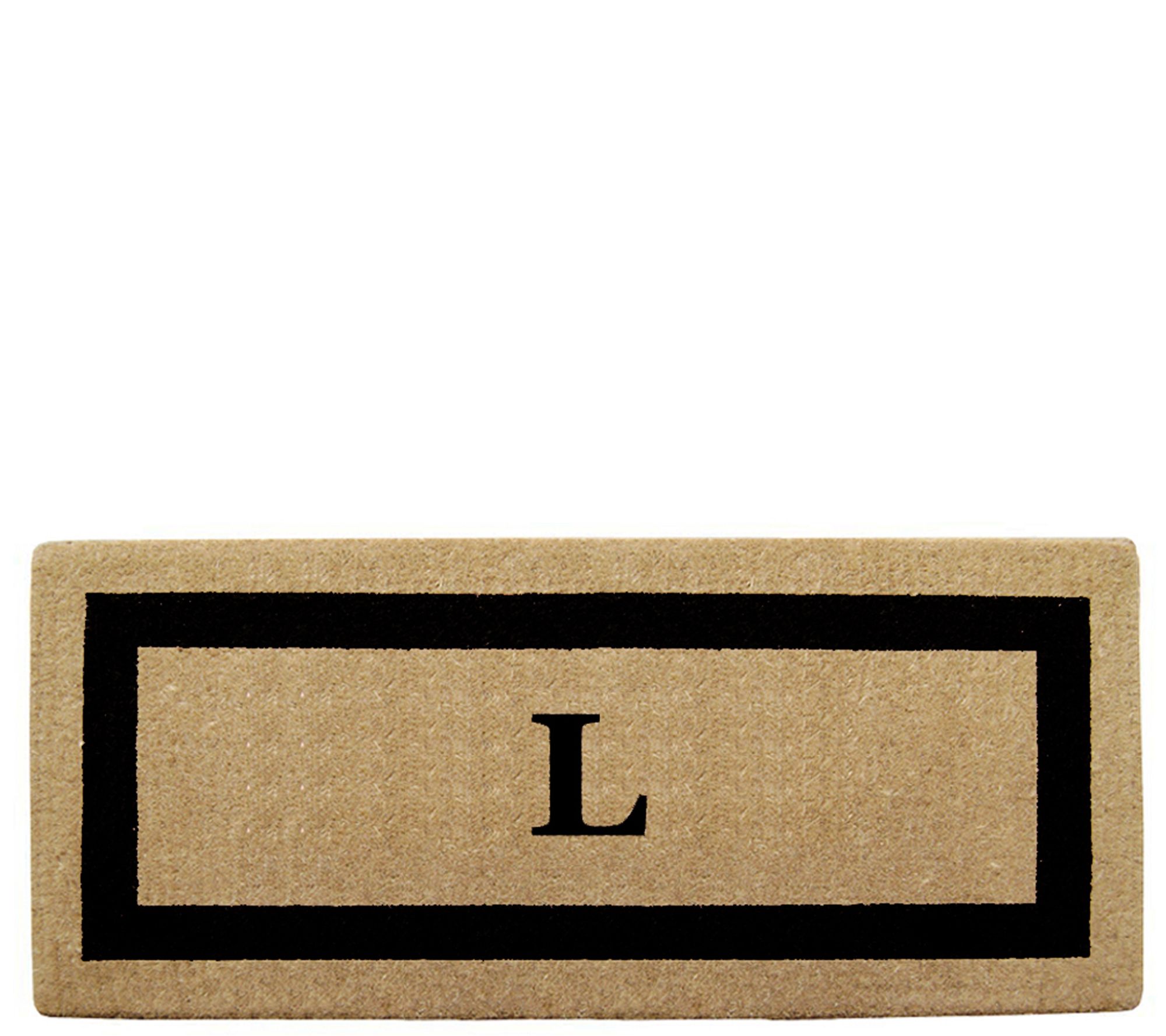 Nedia Home Monogrammed Heavy-Duty 24" x 57" Coir Doormat