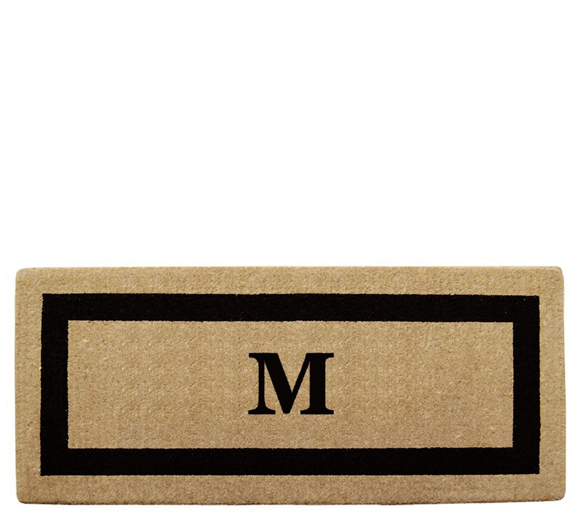 Nedia Home Monogrammed Heavy-Duty 24" x 57" Coir Doormat