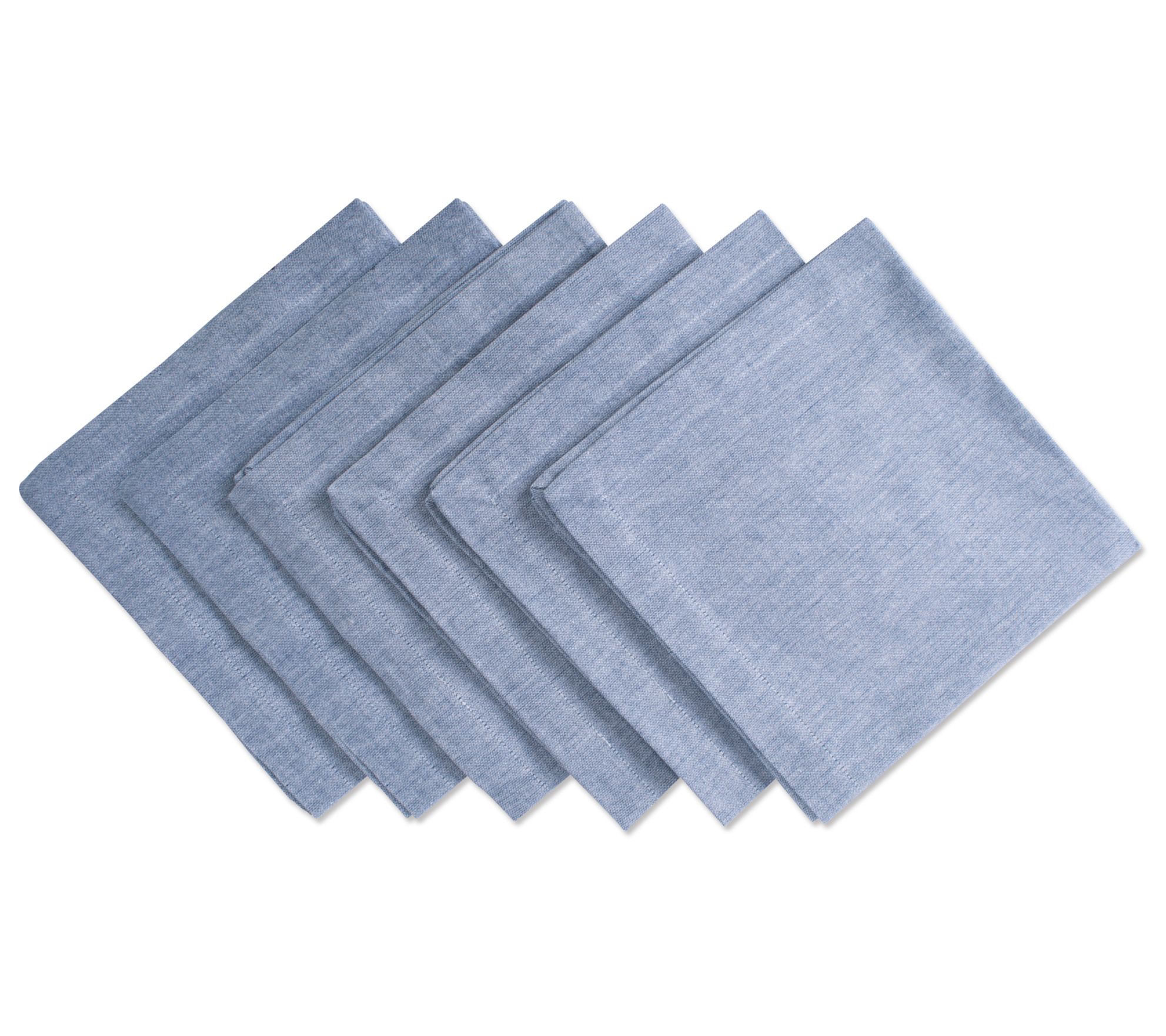 Design Imports Set of 6 Chambray Napkins