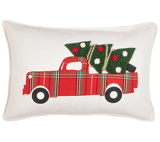 Ida Mae Home Tree Truck Christmas 14x22 Pillow