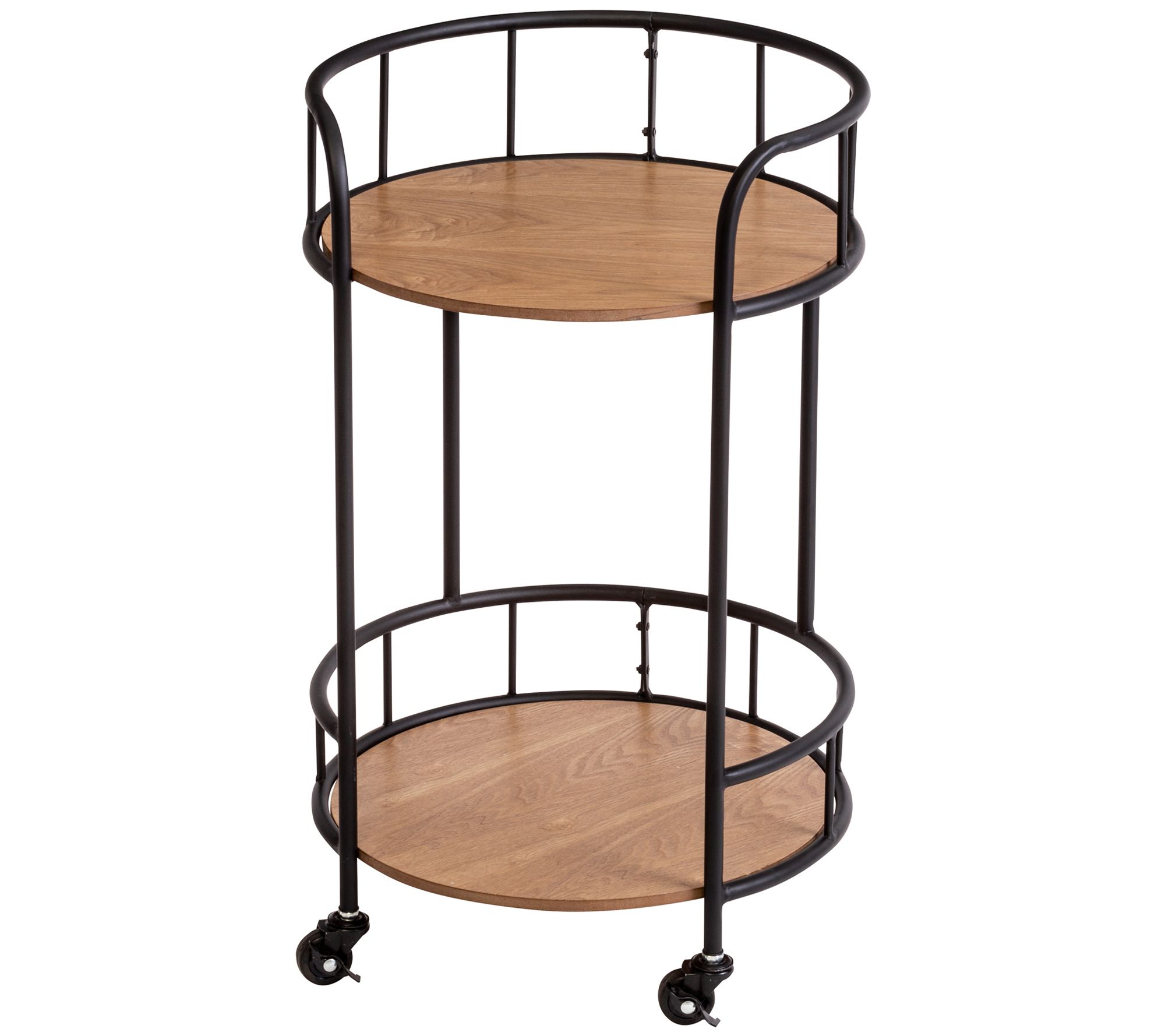 HoneyCanDo 2Tier Round Side Table With Wheels