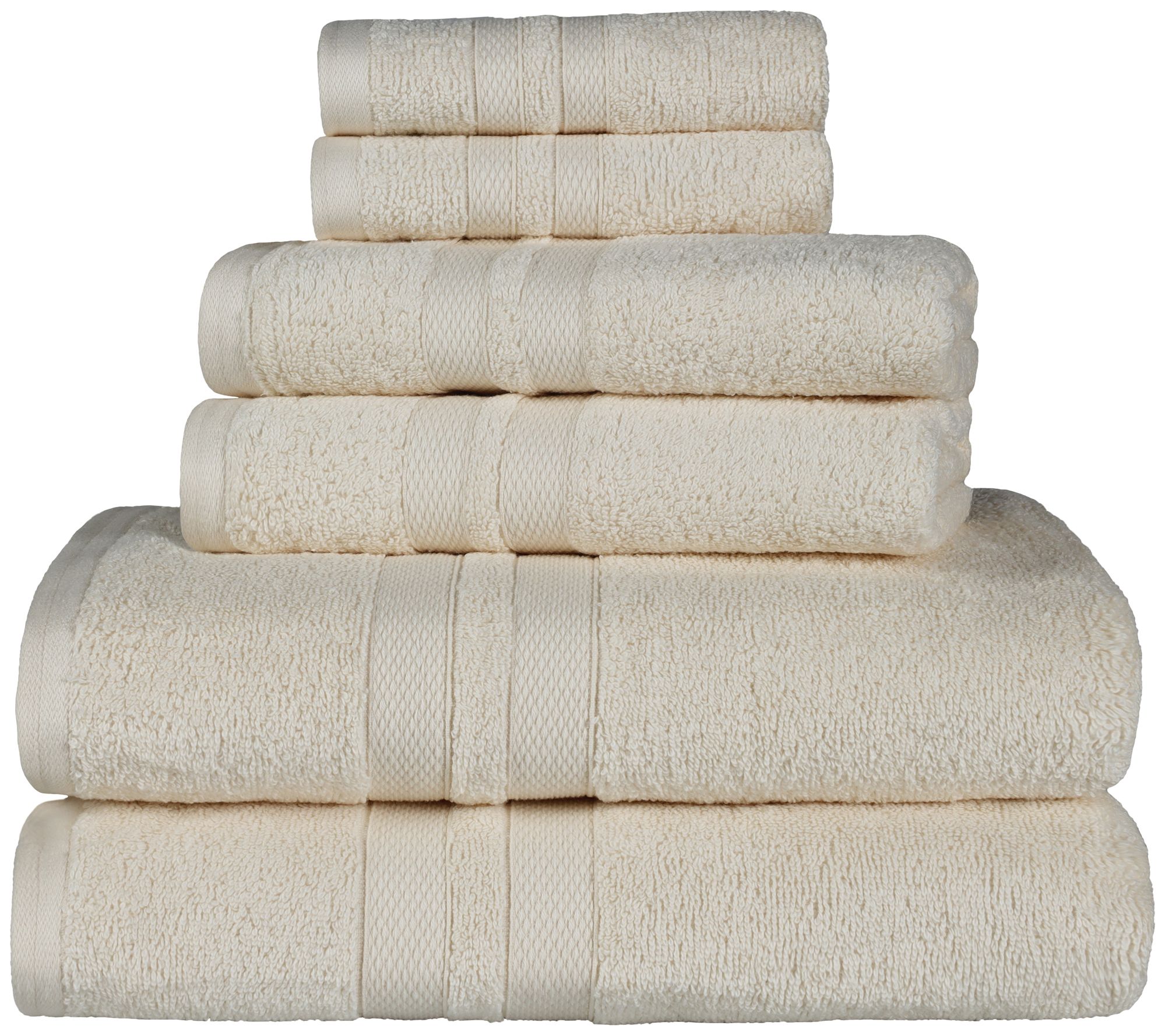 Superior Cotton 6-Piece Ultra-Plush Absorbent Towel Set
