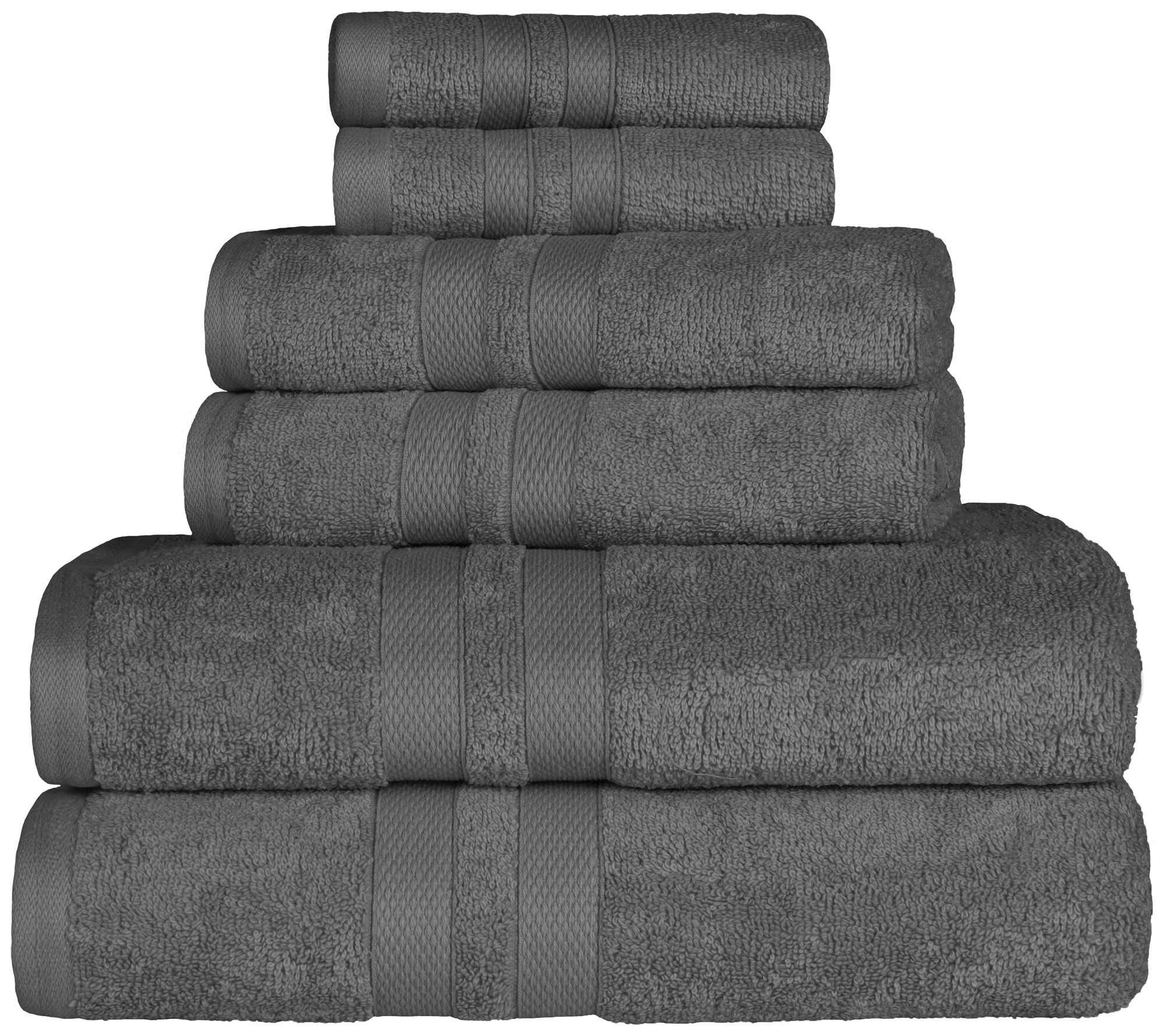 Superior Cotton 6-Piece Ultra-Plush Absorbent Towel Set