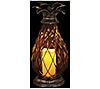 17" Bronze Lantern w/LED Pineapple by Exhart, 6 of 7