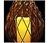 17" Bronze Lantern w/LED Pineapple by Exhart, 7 of 7