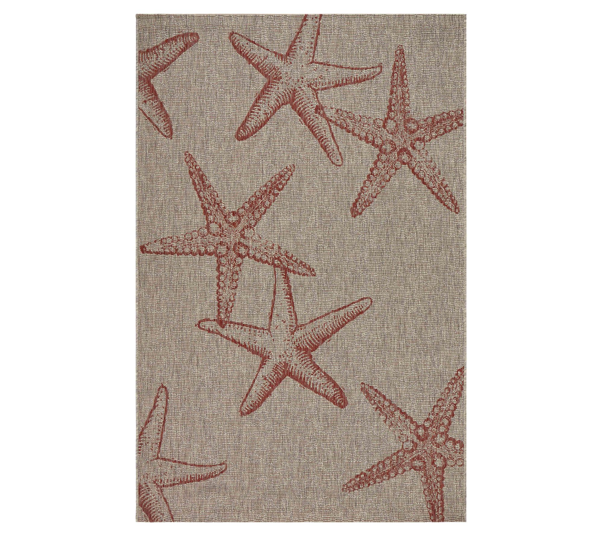 Ox Bay Starfish Constellation Indoor/Outdoor Captiva Rug 5'x7