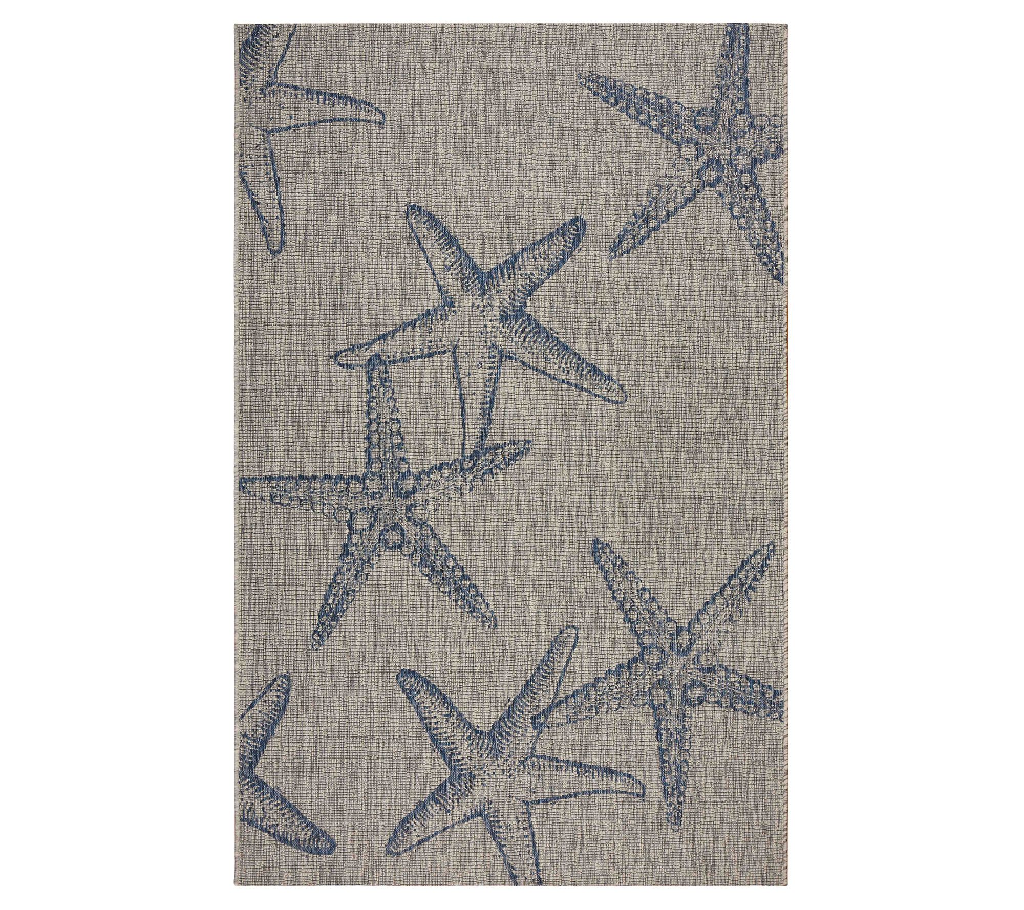 Ox Bay Starfish Constellation Indoor/Outdoor Captiva Rug 5'x7