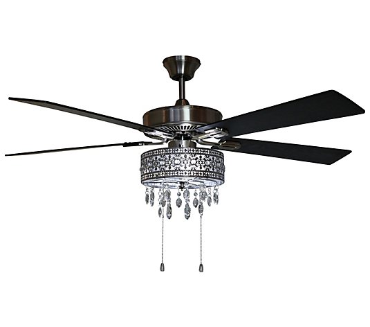River Of Goods 52 W Roxsie Crystal Led, Crystal Ceiling Fan Chandelier