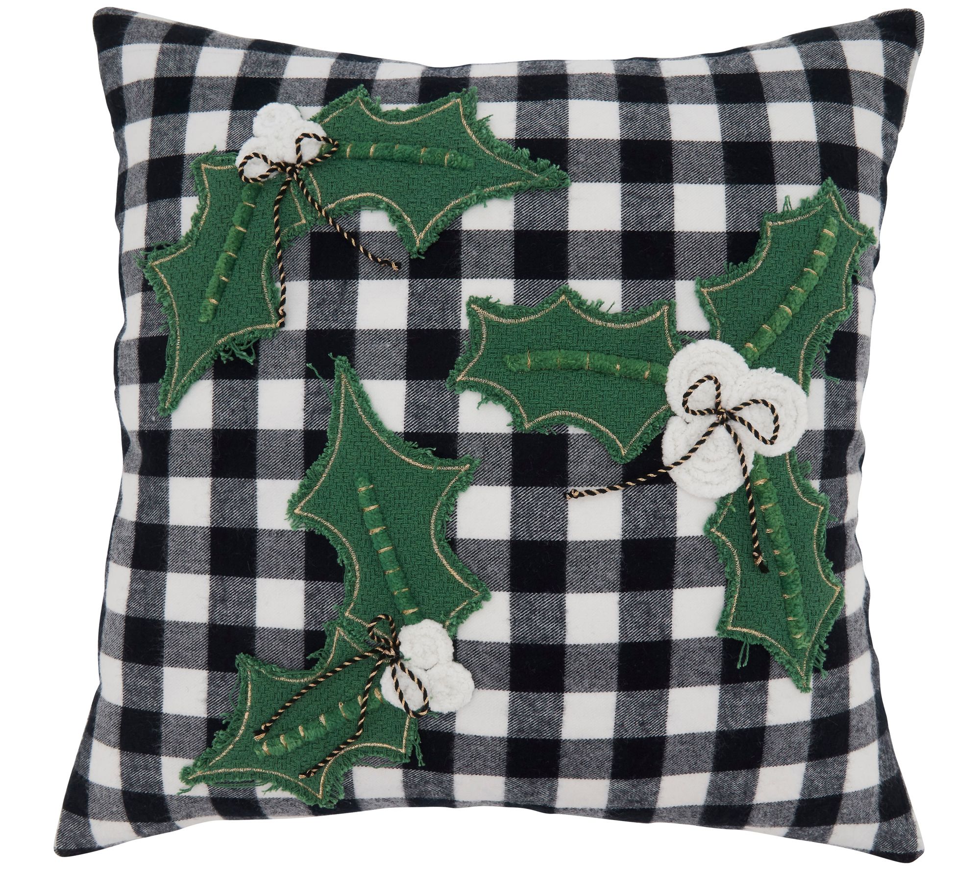 Green buffalo plaid online pillows