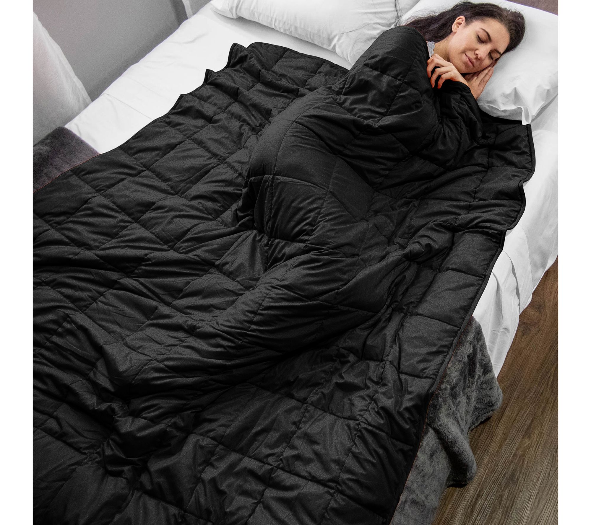 Superior Quilted 60X80 15 lb Cotton Weighted Throw Blanket - QVC.com