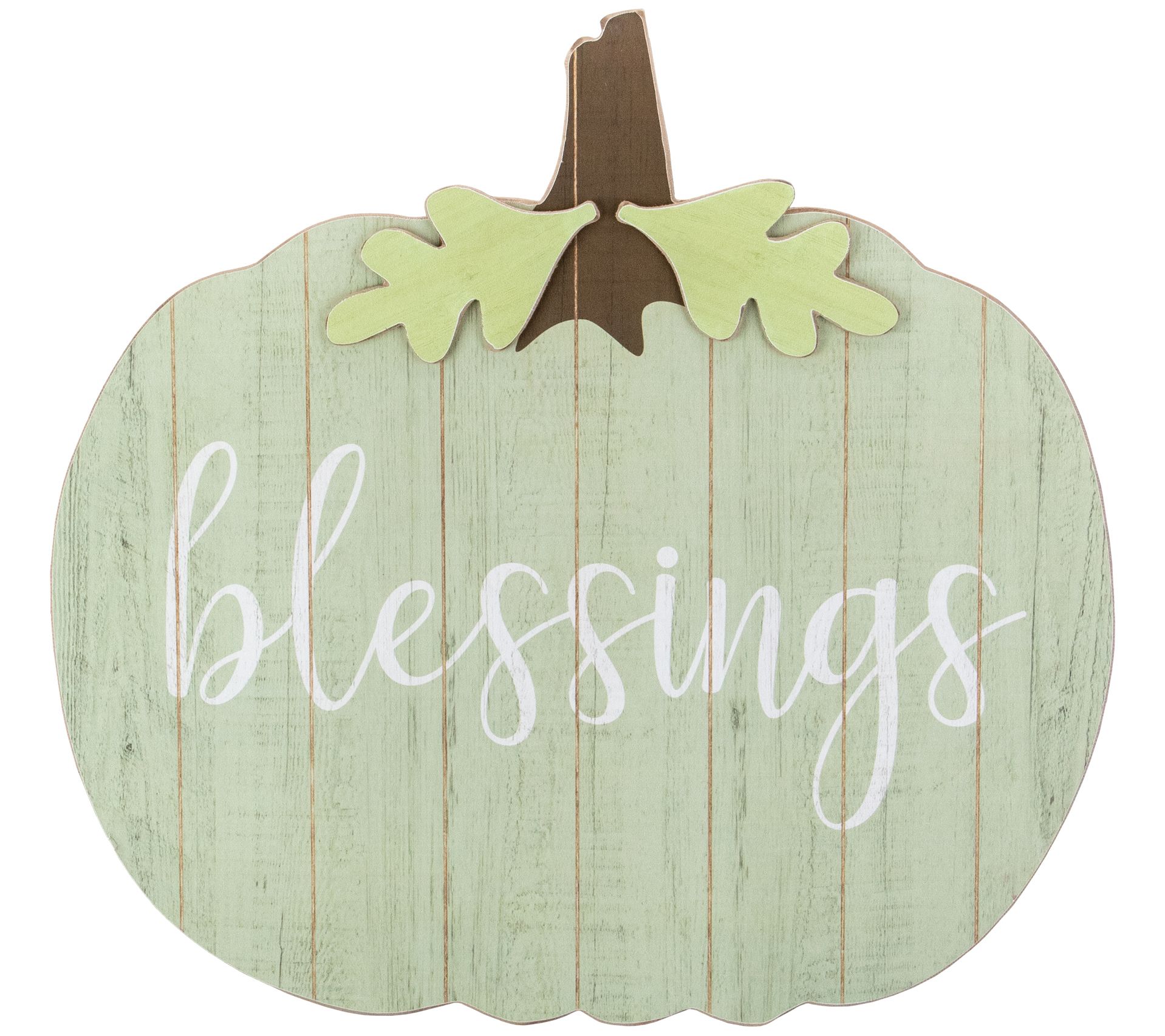 Northlight Green Wooden Pumpkin Shaped Wall Decoration