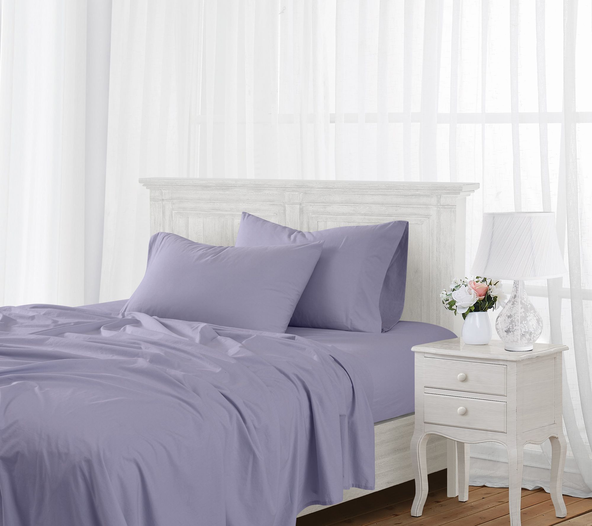 The Farmhouse by Rachel Ashwell Washed Cotton Queen Sheet Set