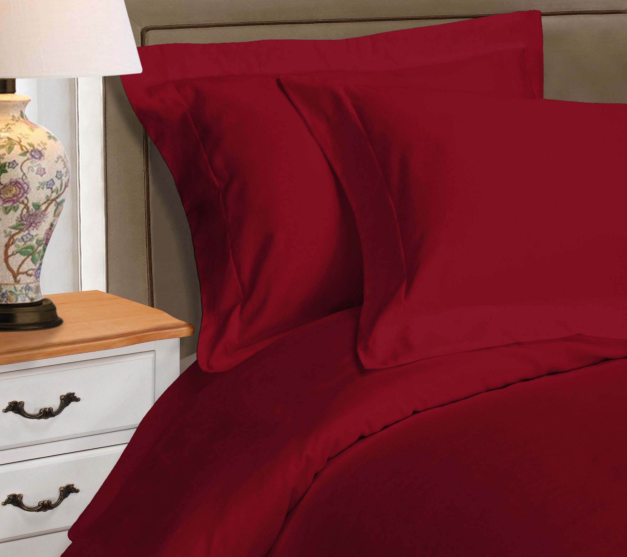 Superior 530-TC Egyptian Cotton Duvet Cover Set, Full/Queen