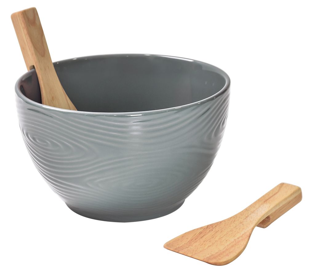 Temp-tations 3-Piece Glass Mixing Bowls with Bamboo Lids 