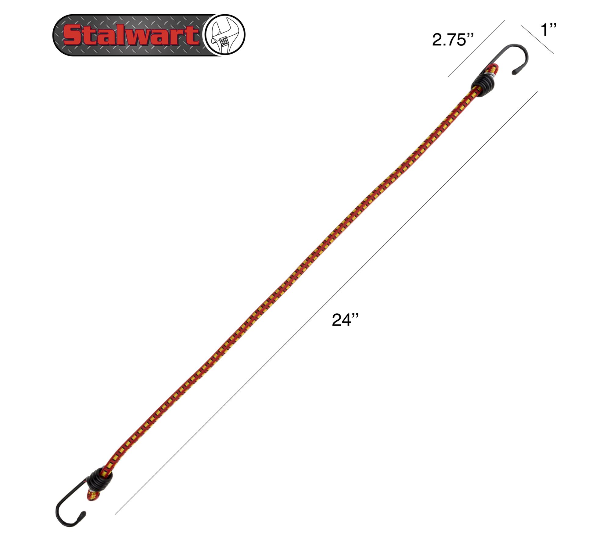 Stalwart Bungee Cords 10Pack Virgin Rubber 24Inch Cordage